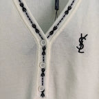 Yves Saint Laurent/26ss New V-Neck Knit Short Sleeve