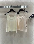 25fw Hollow knit vest two-piece set