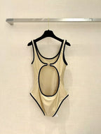 25 new summer contrast color suspender swimsuit