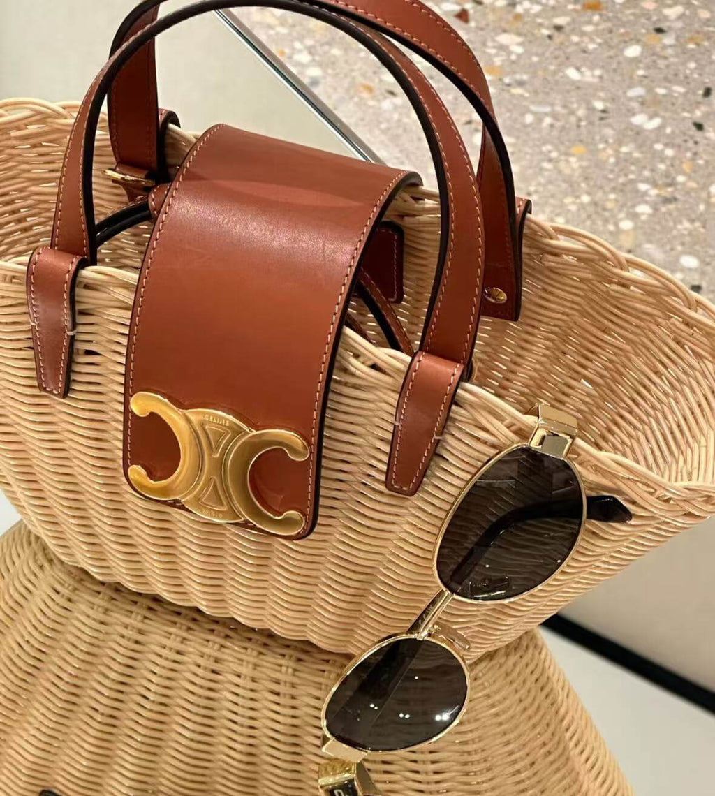 Resort Style Bamboo Handheld Shoulder Bag