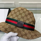 Red and green woven fisherman's hat