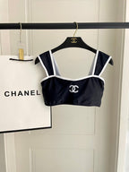 New Split Wide Shoulder Strap Swimsuit