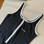 Hot selling zipper one-piece swimsuit