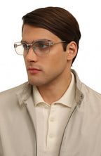New metal retro box, refined gold wire rectangular gold and silver frame for men and women, can be paired with myopia glasses trend