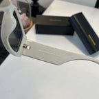 Retro flat frame leaf shaped sunglasses
