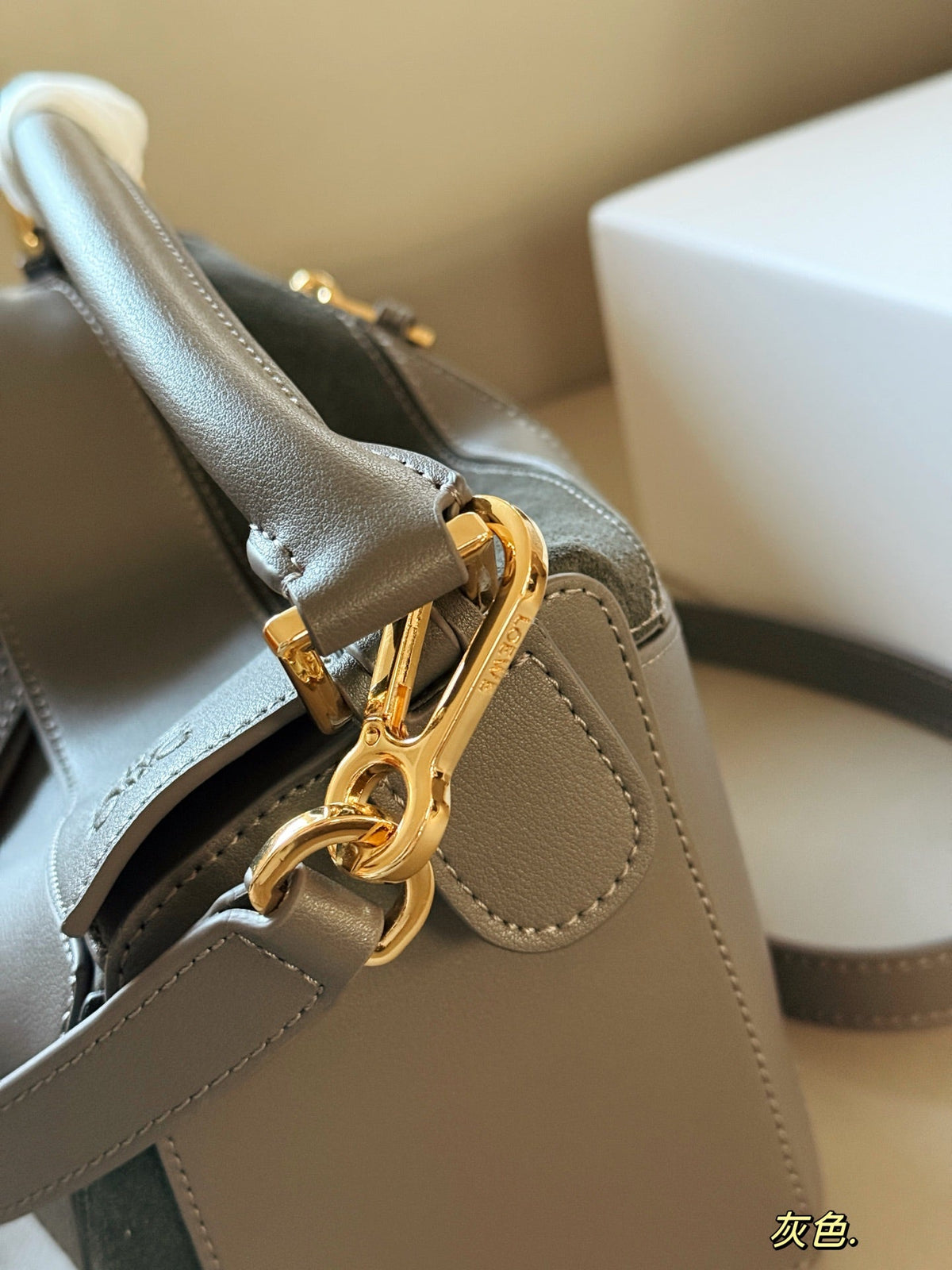 Matte leather patchwork color geometric bag cowhide