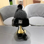 Ear protection knitted hat
