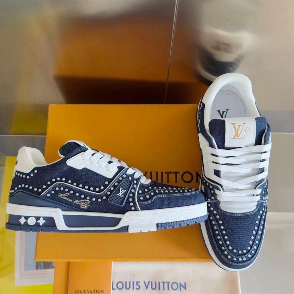 Denim Blue Rivet Sneakers