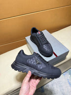 Silk calf leather shoes
