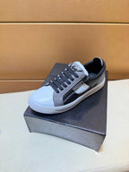 Lazy footrest style shoe upper breathable lace up board shoes
