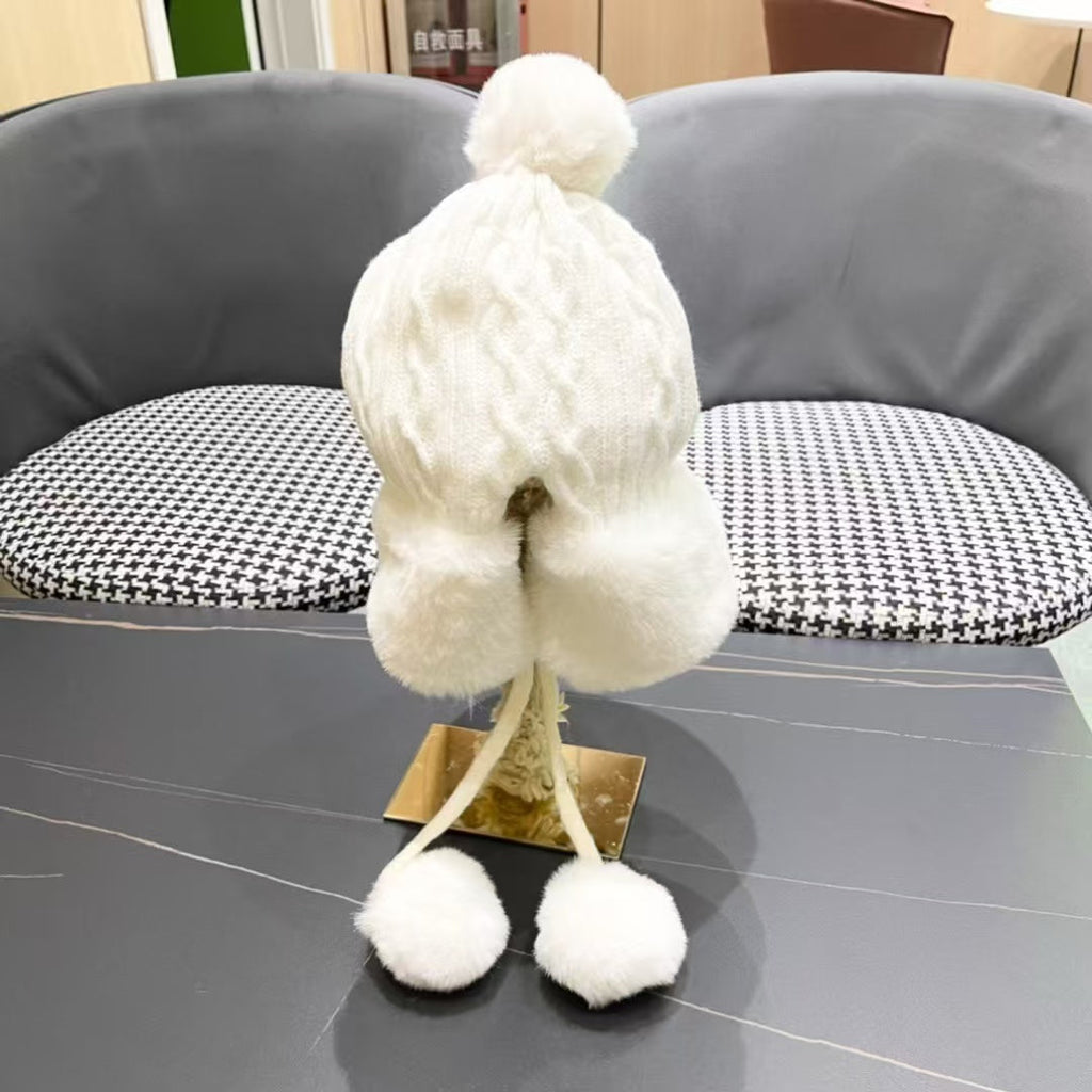 Ear protection knitted hat
