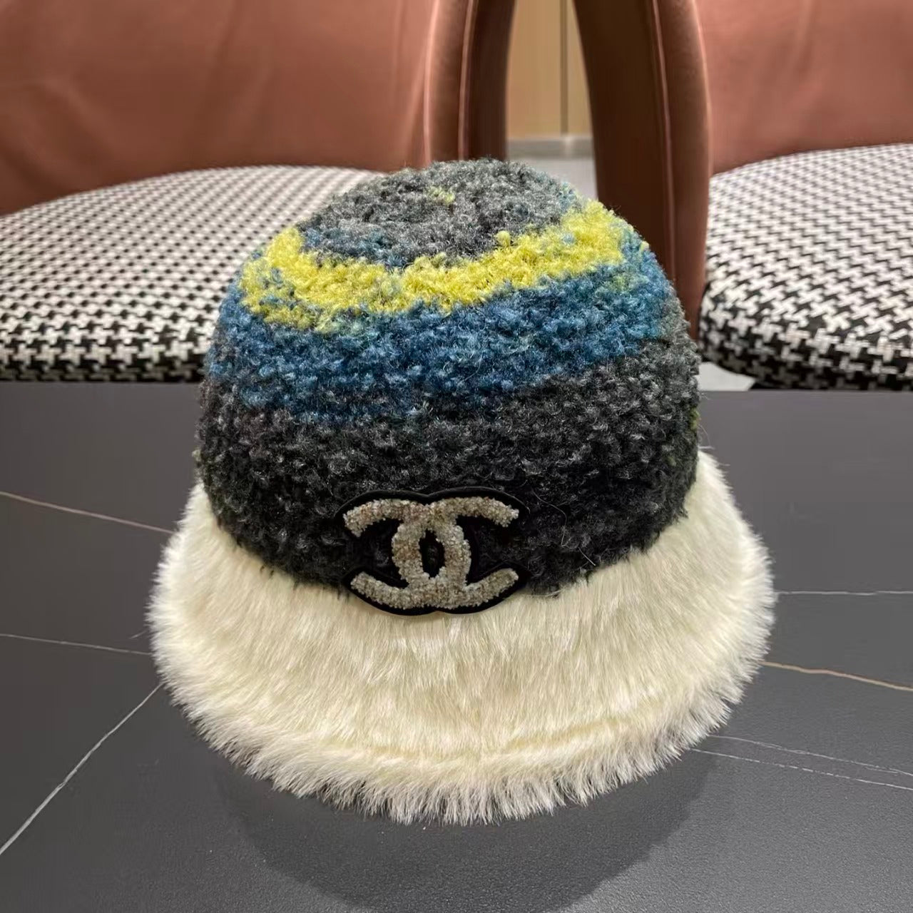 New Rainbow Knitted Basin Hat