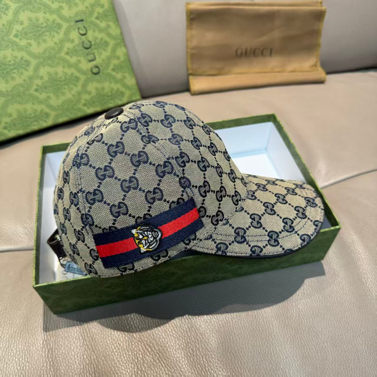 Tiger head woven baseball cap