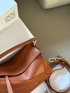 Splicing leather and color geometric bag