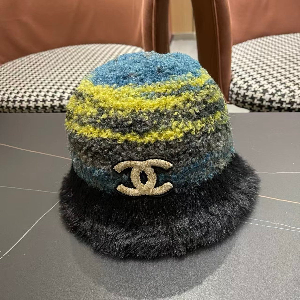 New Rainbow Knitted Basin Hat