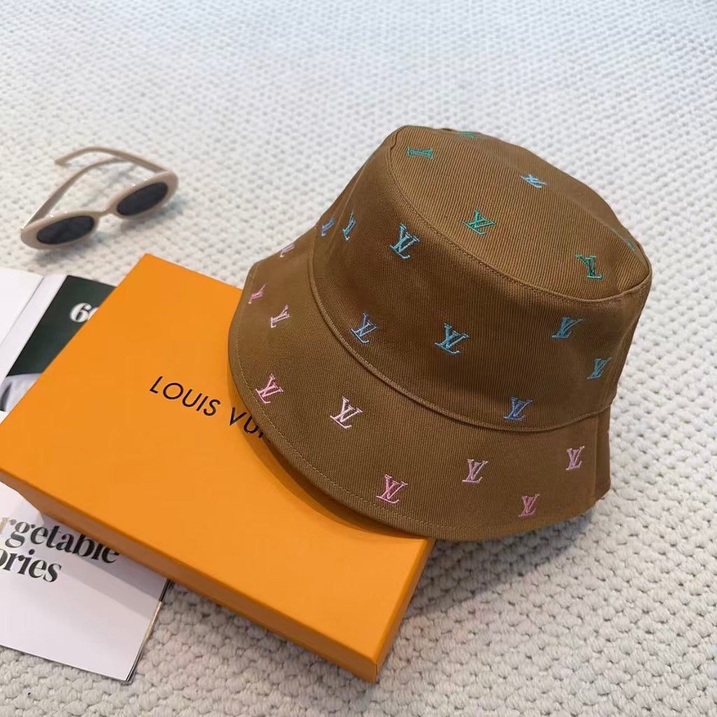New double-sided embroidered fisherman hat