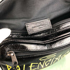 Fragrant leather graffiti waist and chest bag