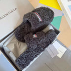 Thick sole, waterproof platform, wool slippers