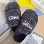 Thick sole, waterproof platform, wool slippers