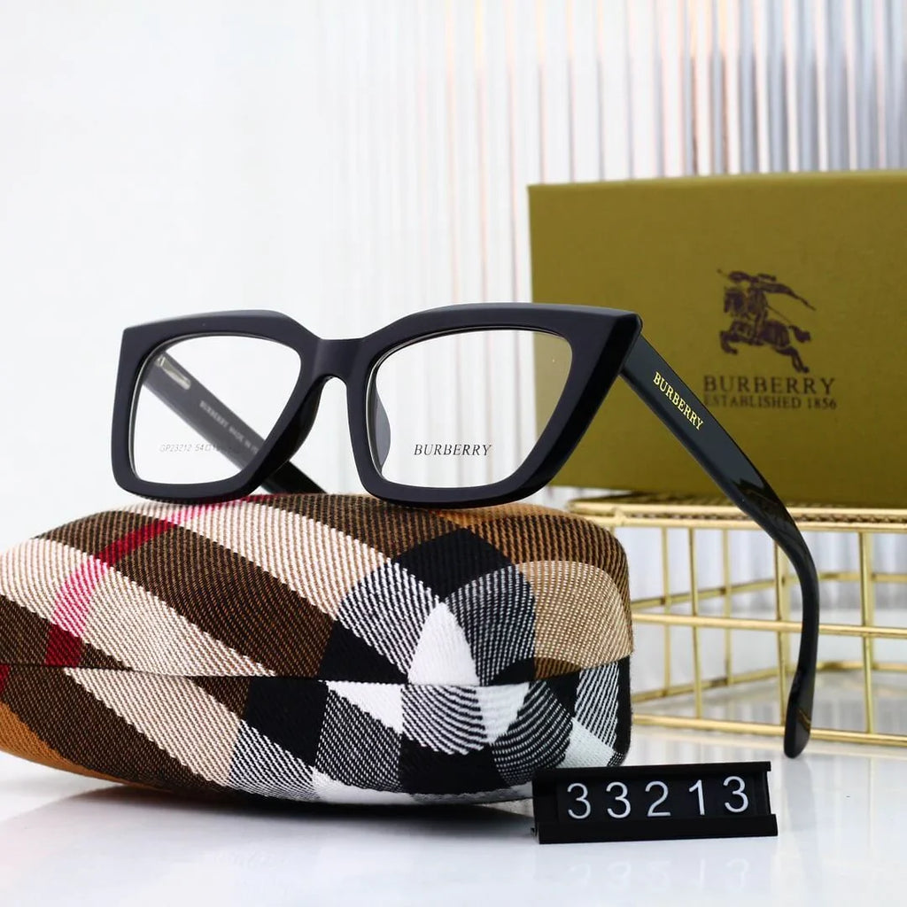 Checkered Frame Retro Glasses