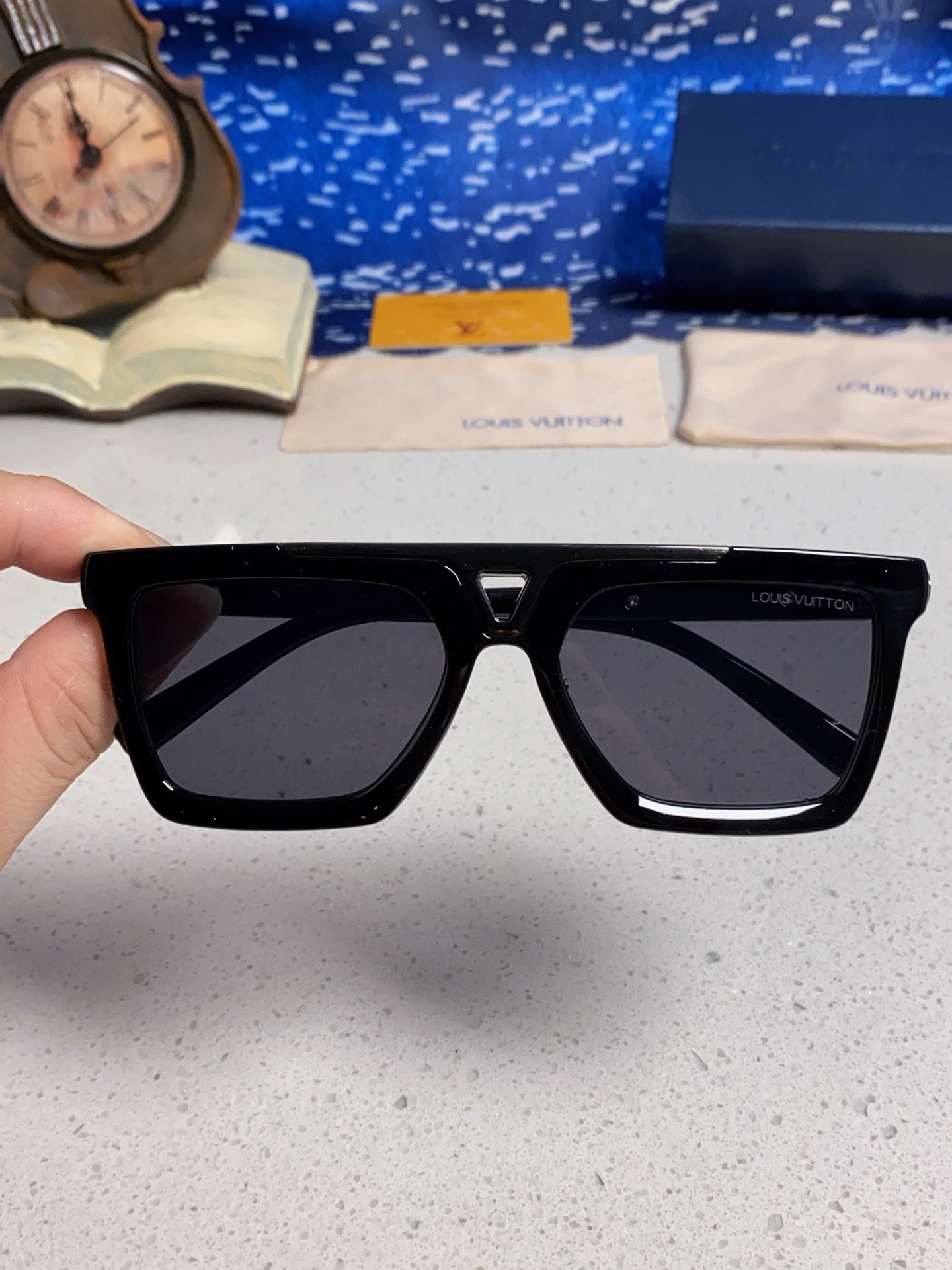 New Korean style personalized wide edge thick frame sunglasses
