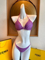 New printed lace up swimsuit