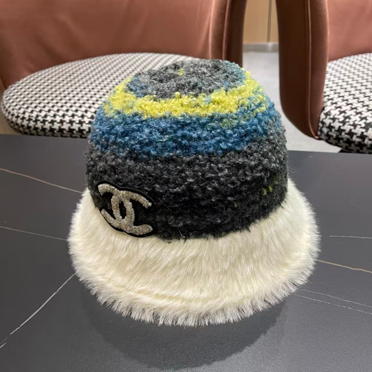 New Rainbow Knitted Basin Hat