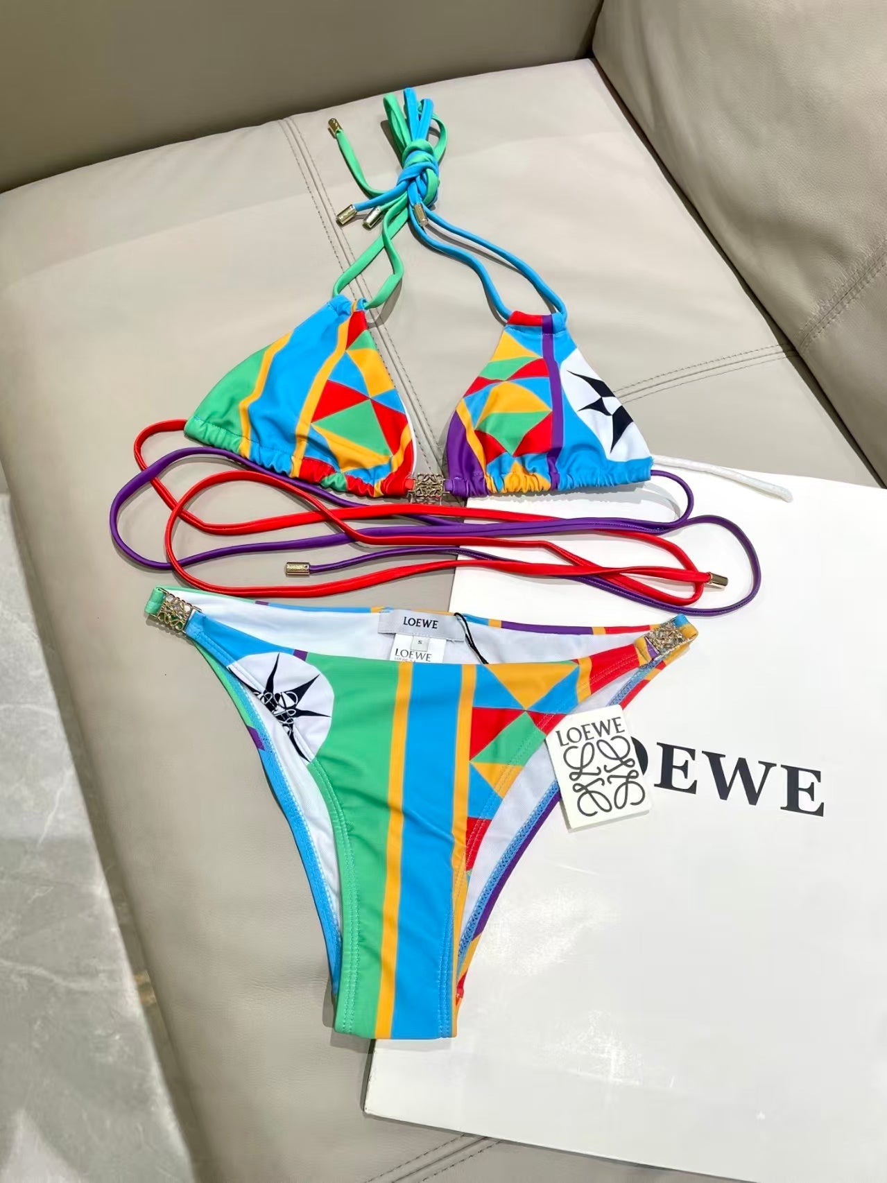 New Split Printed Swimsuit