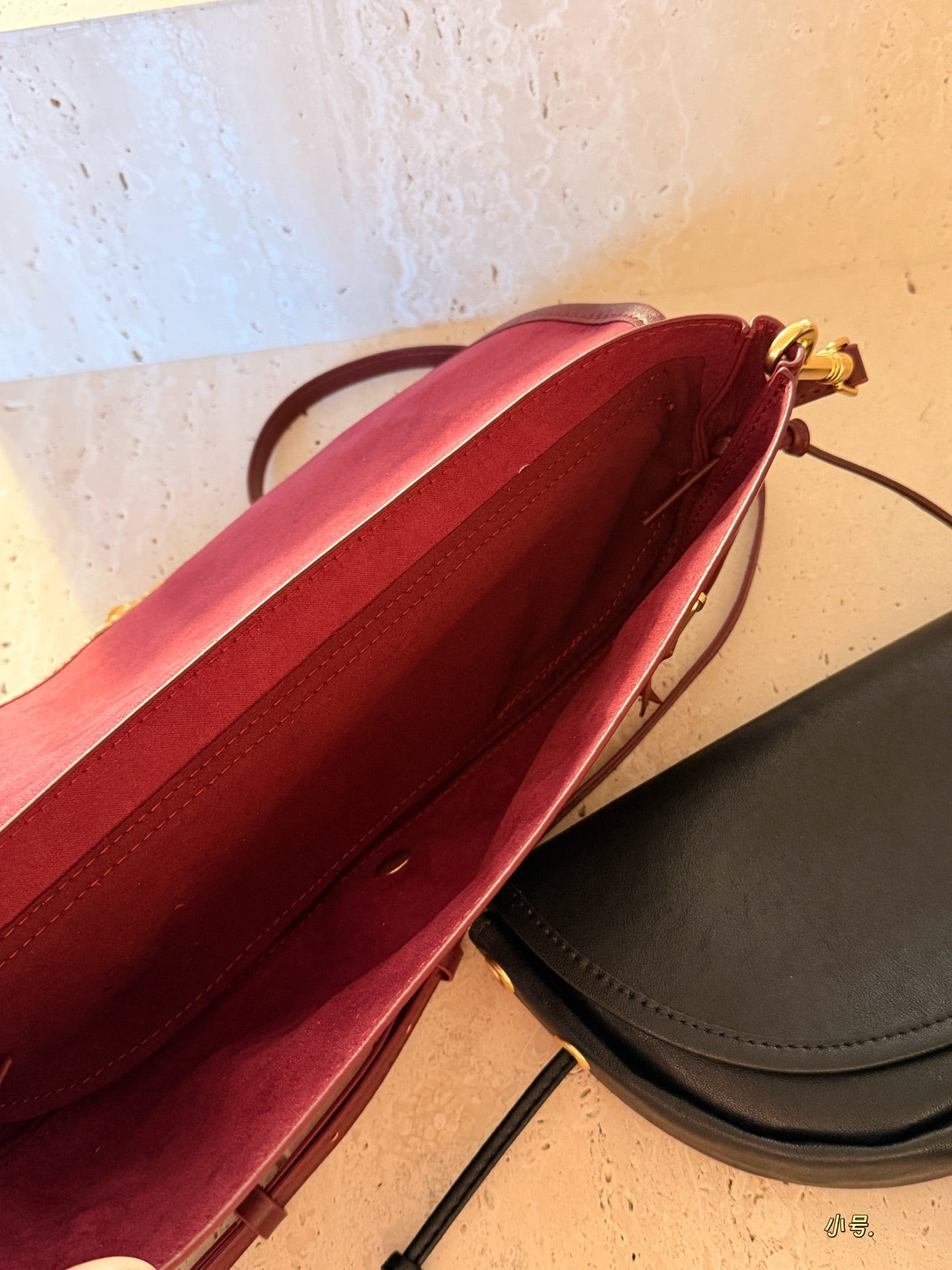 Horizontal Half Half Moon Bag Saddle Bag