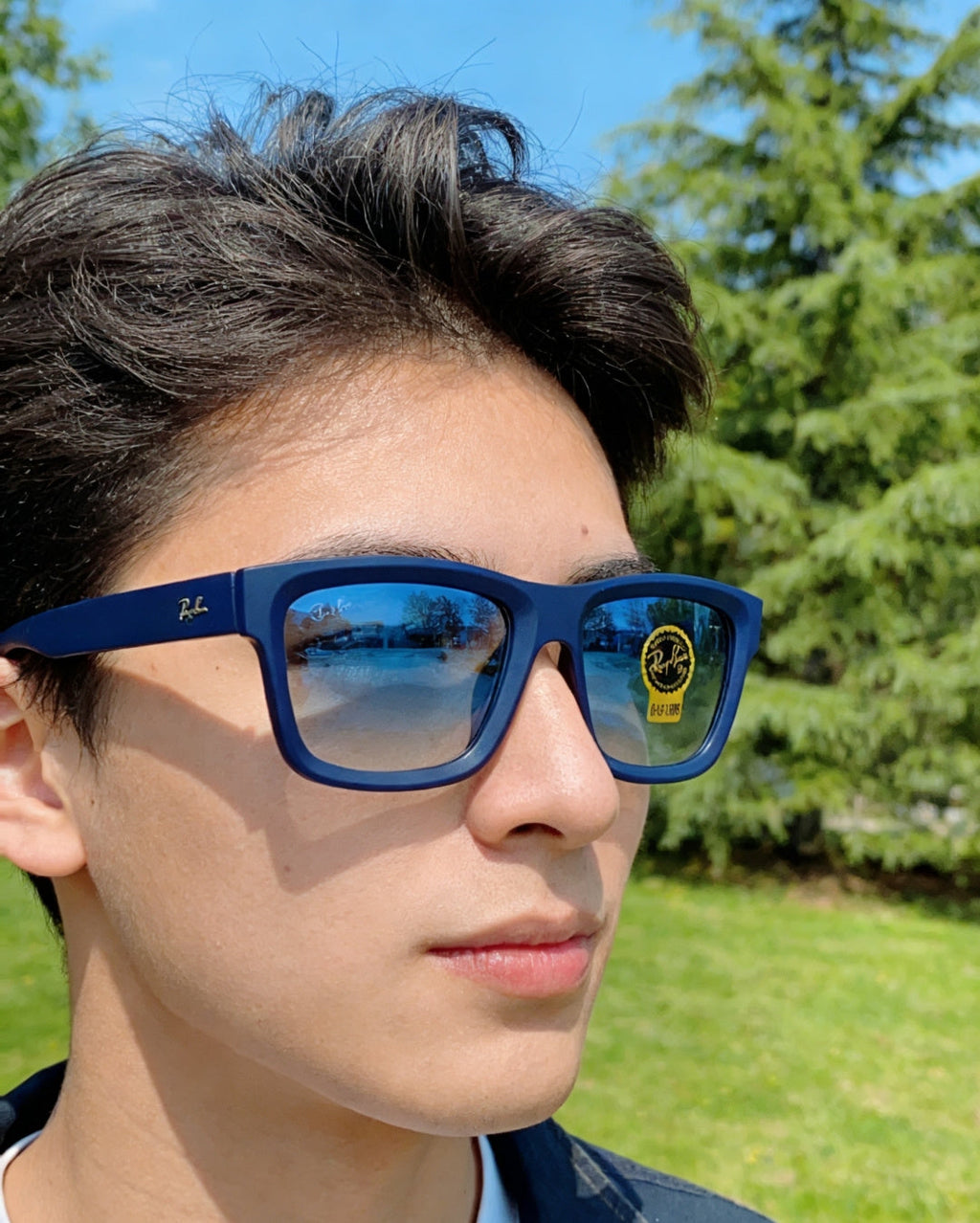 High quality tempered glass sunglasses for men