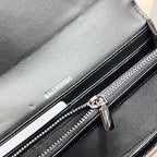 New crocodile patterned embossed cowhide large rectangular wallet