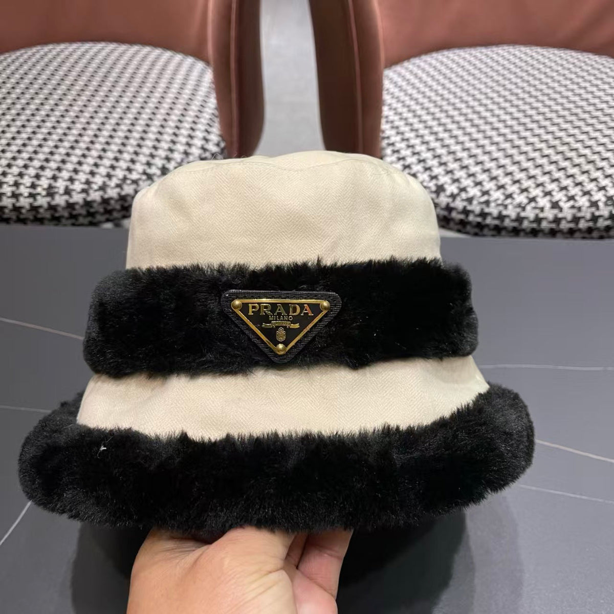 New furry fisherman hat