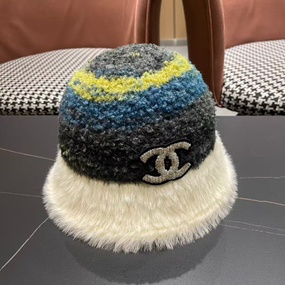 New Rainbow Knitted Basin Hat
