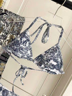 New three piece printed swimsuit