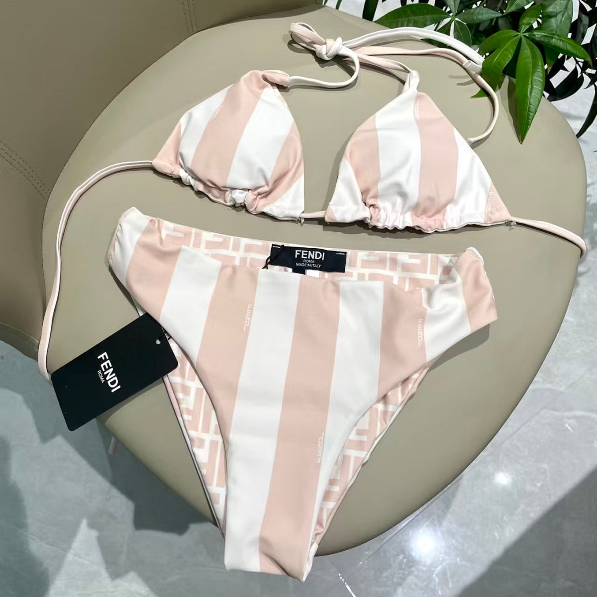 New printed split swimsuit