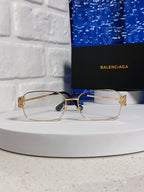 New metal retro box, refined gold wire rectangular gold and silver frame for men and women, can be paired with myopia glasses trend