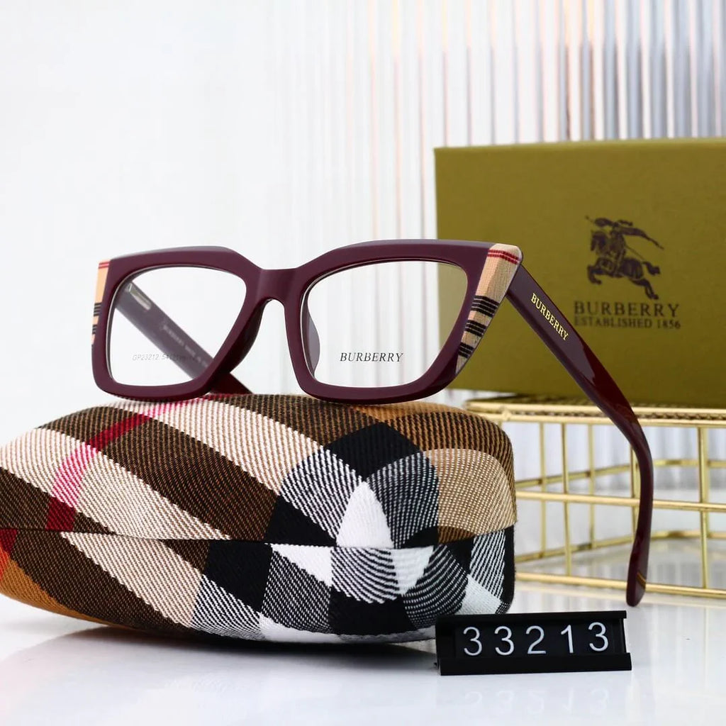 Checkered Frame Retro Glasses