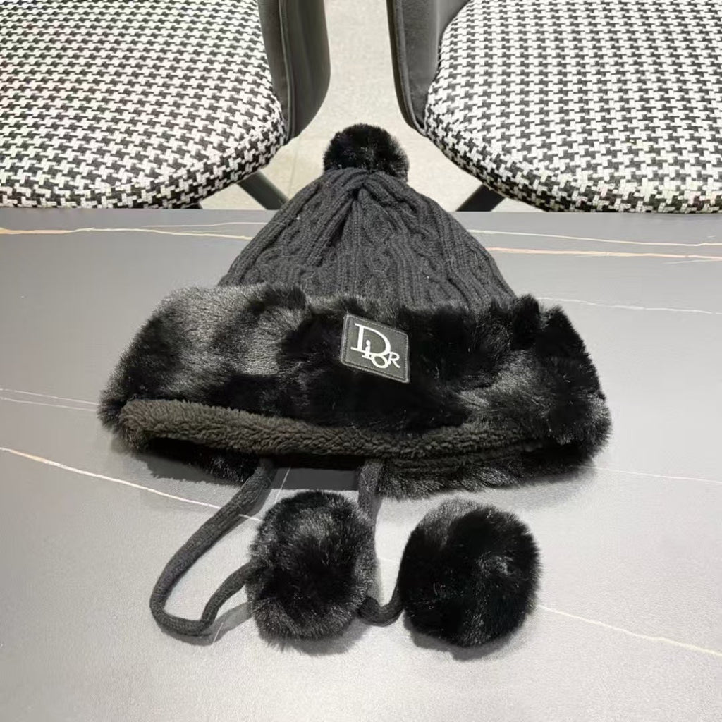 Ear protection knitted hat