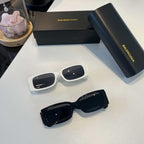 Retro flat frame leaf shaped sunglasses