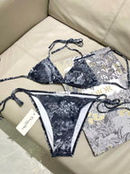 New three piece printed swimsuit