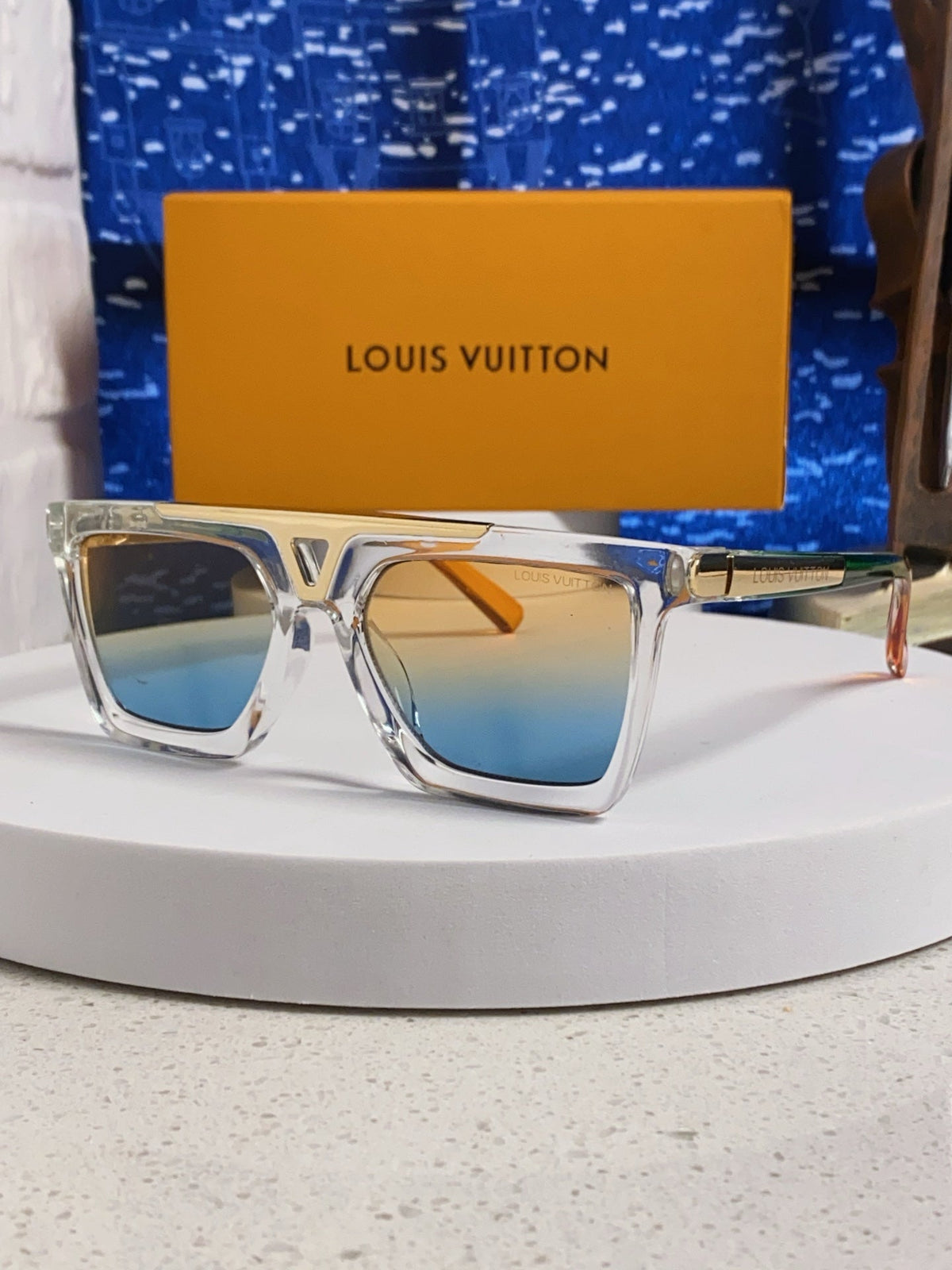 New Korean style personalized wide edge thick frame sunglasses