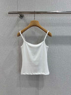 25 Lettering embroidered camisole