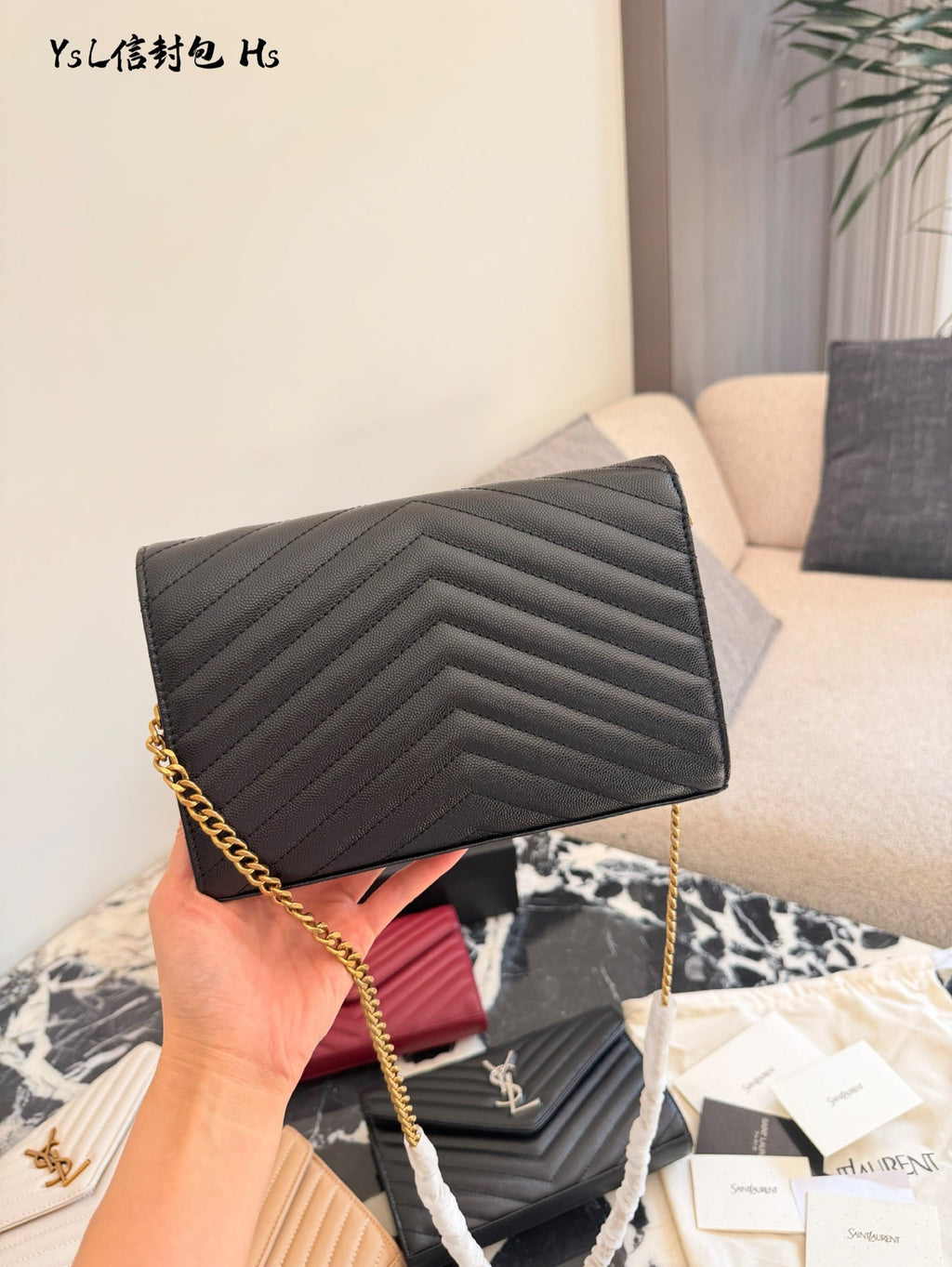 Black gold caviar envelope