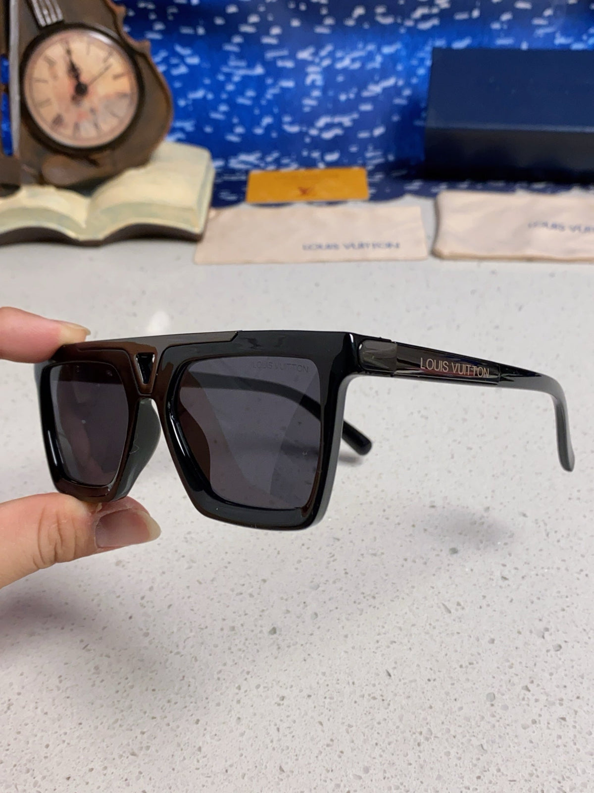 New Korean style personalized wide edge thick frame sunglasses
