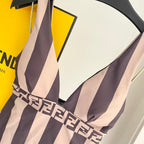 New striped one-piece swimsuit
