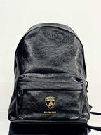 Oil cured leather backpack