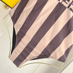 New striped one-piece swimsuit