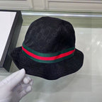 Red and green woven fisherman's hat