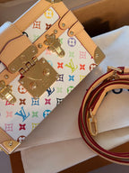 White tri color lock hard box