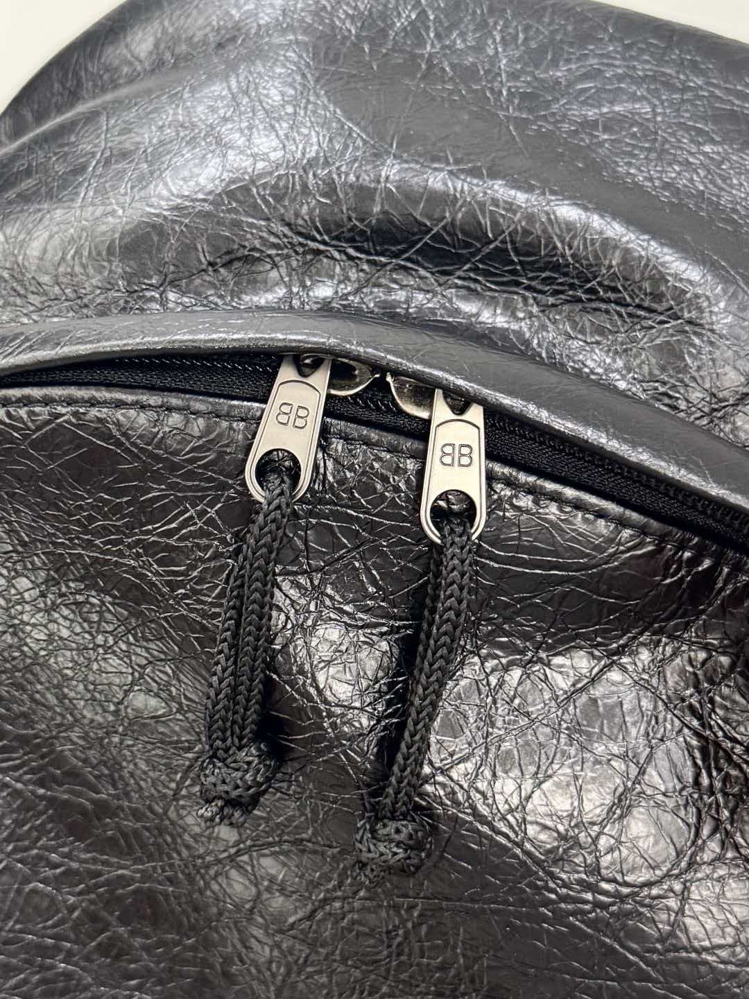 Oil cured leather backpack